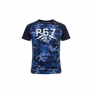 Polo by Ralph Lauren Kids Navy and Light Blue Camo Tee Boys 7
